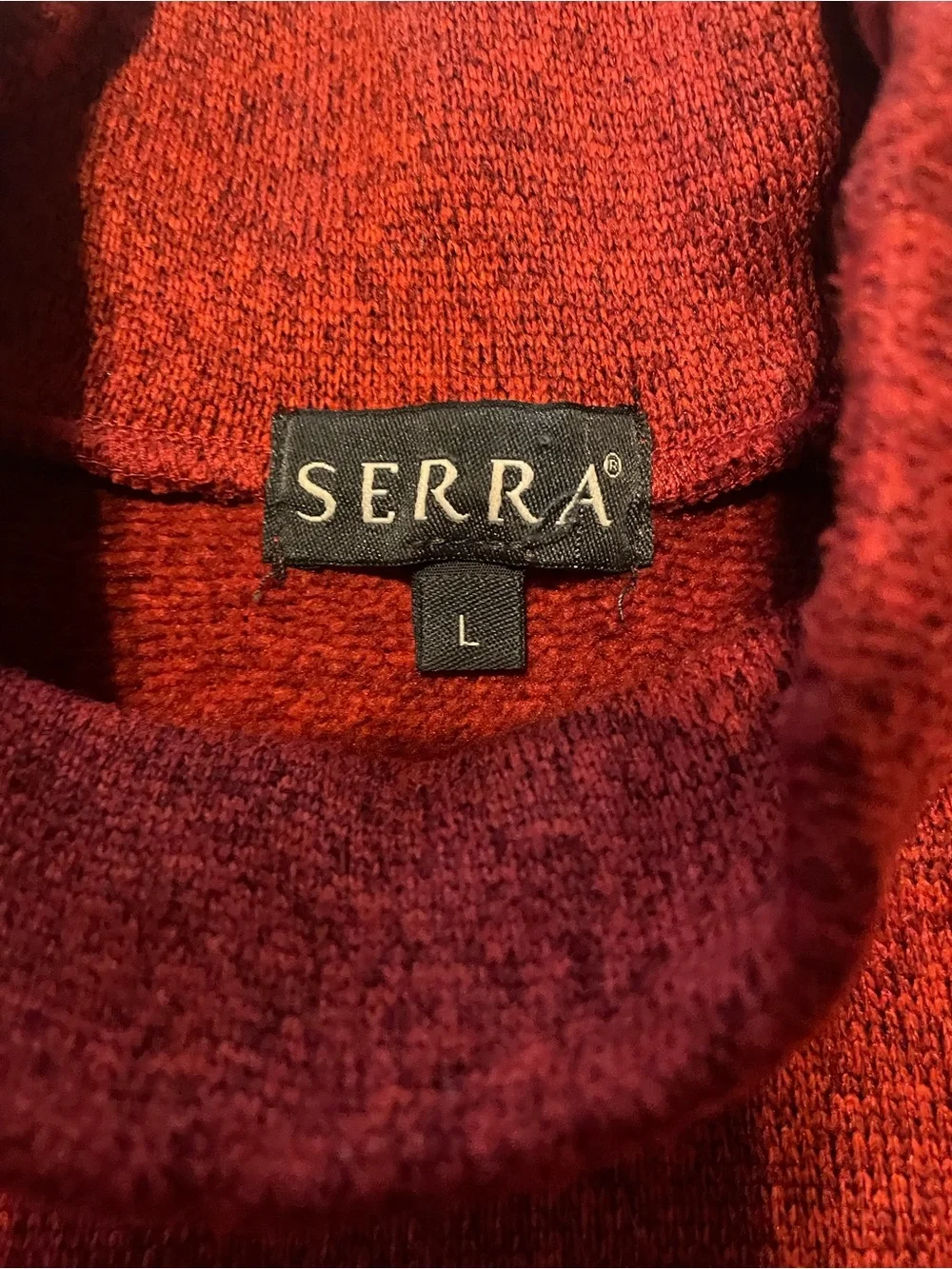 Serra Deep Red Turtleneck Sweater